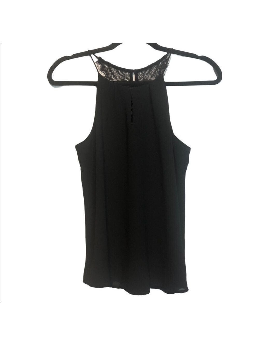 NAKED Zebra Keyhole Front Lace Back High Neck Spaghetti Strap Tank, Size S